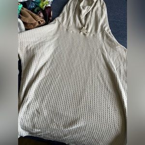 Womens Glyder Waffle Knit Hooded Shirt L